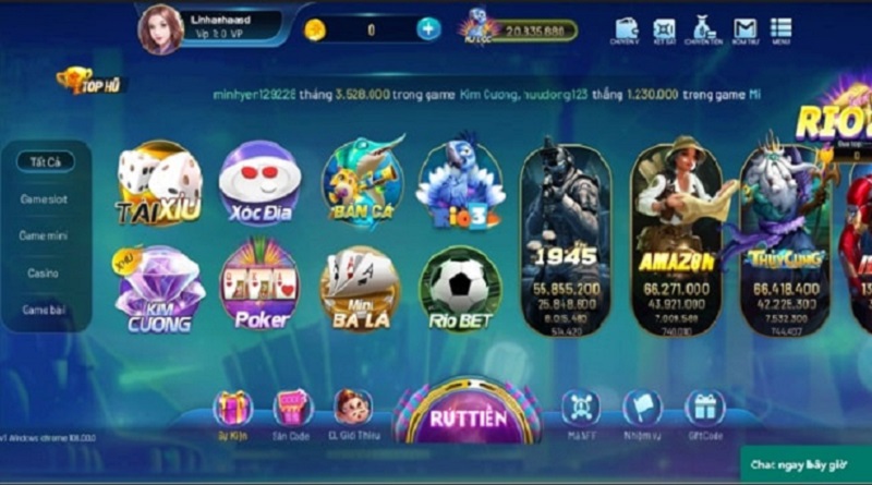 Hệ thống tựa game với chất lượng cao